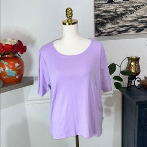 Orvis cotton Lavender Women's Top XL